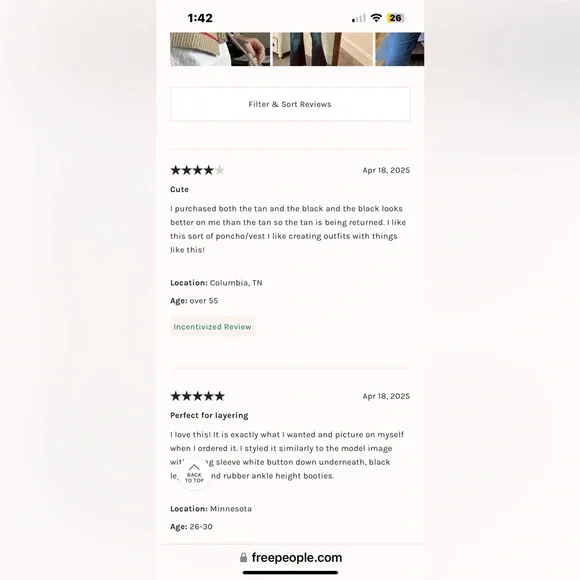 NWT FREE PEOPLE All Star Stripe Poncho In Black MSRP $68 - Picture 7 of 12